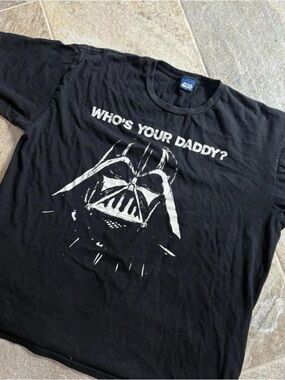 Star Wars Black Kids' Tee with White Darth Vader Graphic